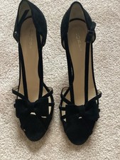 Ladies Black Suede Type Shoes