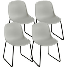 Set of 4 Dining Chairs Plastic
