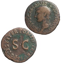 Ancient Roman coin of Drusus