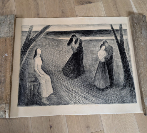 Midsummer night print scandi - night,
