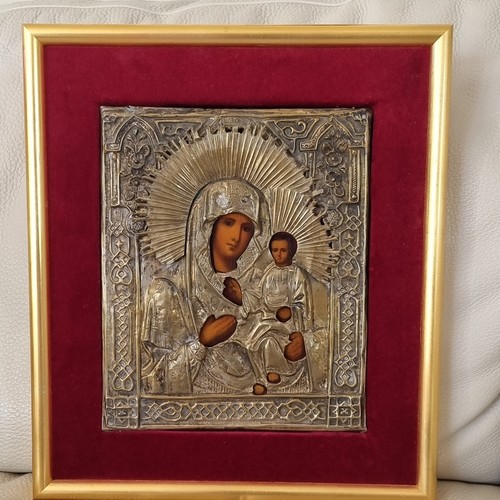 Antique russian icon mother - mother, of