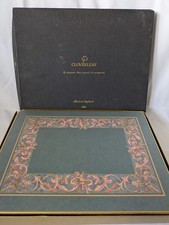 Cloverleaf Cherub Blue/Green Placemats x 12 - Green Baize Back