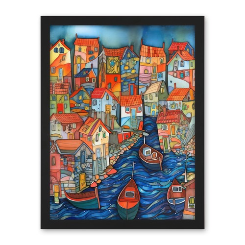 Fishing village canal modern - fishing,