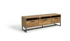 Nomad 3 Drawer Large TV Unit Oak Modern Functional Media Storage Solution