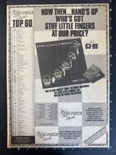 STIFF LITTLE FINGERS - NOW THEN - OUR PRICE 15x11' 1982 Poster Size Advert L358