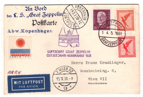 Graf zeppelin air bord card - zeppelin, an