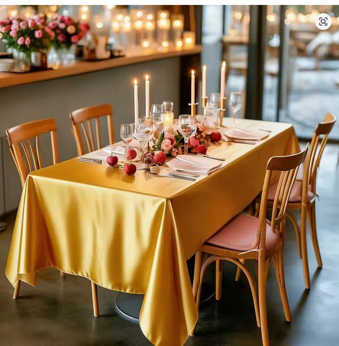 New satin tablecloth rectangle - satin,