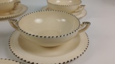 Art Deco - Crown Ducal "Reg. #784158" Vintage5  Soup bowls  & 6 Saucers