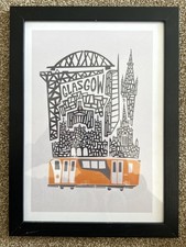 Glasgow Art Print - Framed