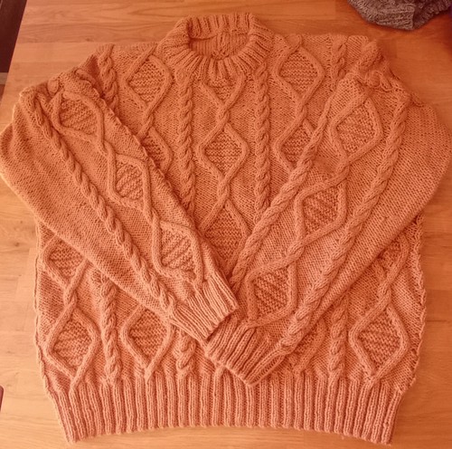 Hand knitted women cable - hand, women's