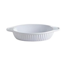 White oval dish 21cm SET 4