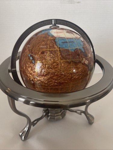 Gemstone world globe silver - gemstone,