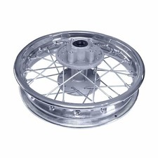 HMParts Rear Wheel Rim Steel 10 Inch Rear Chrome Pit Bike Dirt Cross