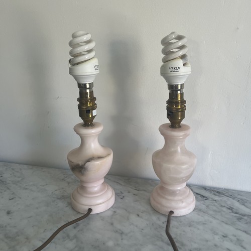 Pair vintage pink onyx - of,