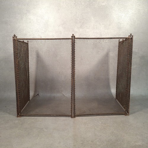 Antique folding fire screen - antique,