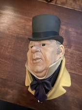Bossons Chalkware Head Mr Micawber Hanging Wall Plaque Pre-owned