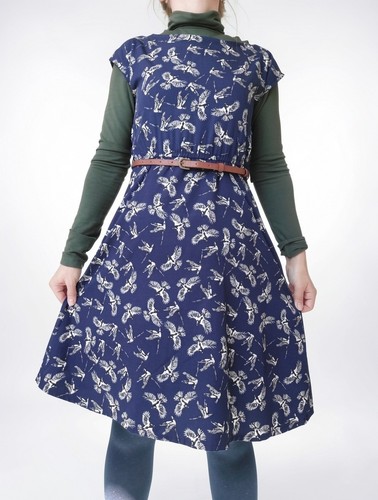 Navy 50s swing - navy, boatneck