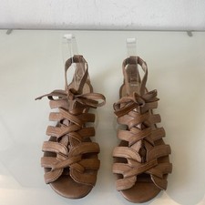 nicole farhi  Brown Leather Flat Sandles Size 4