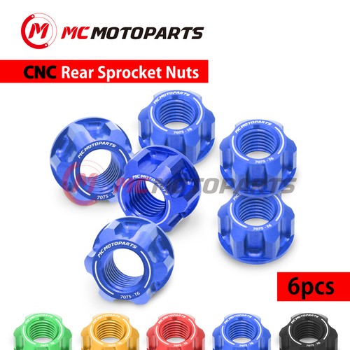 Spoke6 blue rear sprocket - rear, nuts