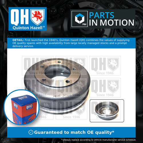 Brake drum rear bdr628 quinton - drum,