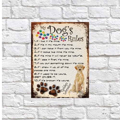 Dog rules retro style - my,
