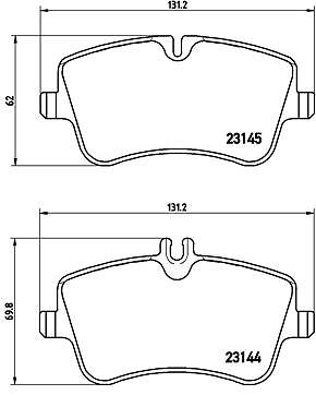 Brake pad set - brake, for