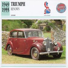 1949-1955 TRIUMPH RENOWN Classic Car Photograph / Information Maxi Card