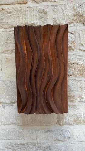 Wall sculpture with wave - a,