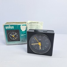 Vintage Braun Travel Alarm Clock Type 4744 AB 7 BCS Analogue Made In Germany