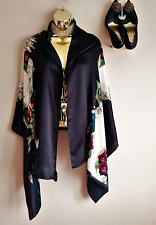 New Ted Baker Bejewelled Shadows Blackbird Floral Print Large Silk scarf*Bag Lst