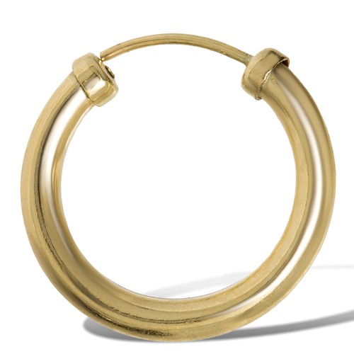 9ct gold mens single - gold, sleeper