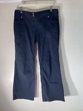 Womens Pineapple Uk 14 Plain Black Wide Leg Casual Thin Cargo Pants Trousers