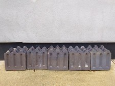 Batch of 19 Victorian Staffordshire 3-humped Blue Garden Edging Tiles-3.42M run