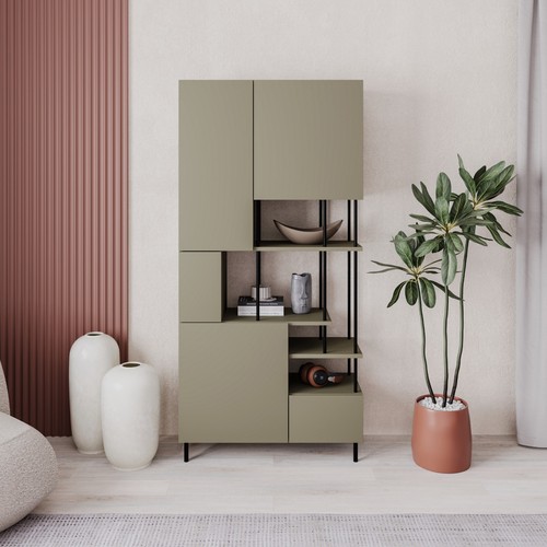Tall bookcase with doors - tall,