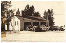 Real Photo, Military Mail: Hook & Ladder Fire Trucks, Camp McCoy , WI. 1940s.