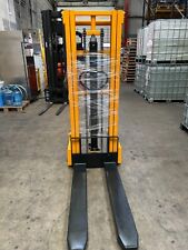 1000kg Manual High Lift Hand Hydraulic Pallet Stacker Truck Forklift Move 1600mm