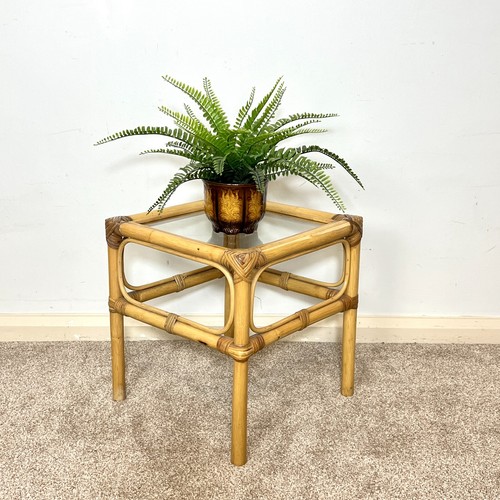 Vintage bamboo glass top side - glass,