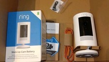 Ring Stick Up Cam Battery Wireless CCTV  Indoor & Outdoor Security WHITE fastP&P