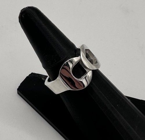 Silver spanner ring mens gents - ring,