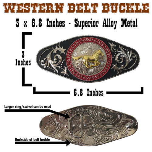 Western cowboy belt buckle - belt,