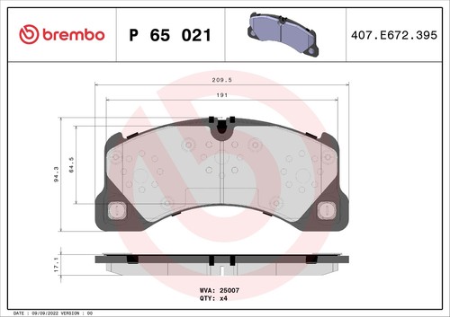 Brake pad set disc - brake,