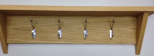 Oak coat hooks with - ,
