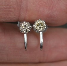 Antique 18ct White Gold 0.8ct