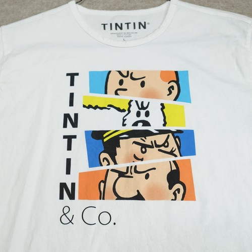 Tintin shirt large white - tintin,