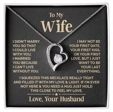 To My Wife Necklace Heart