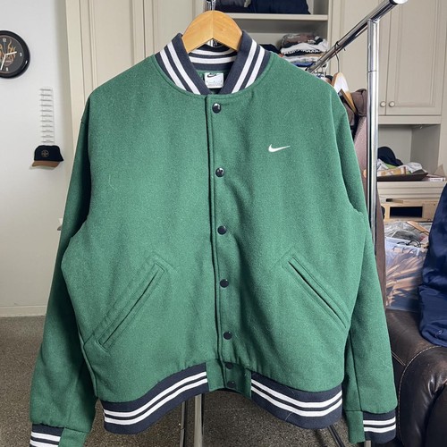 Nike green varsity jacket - green,