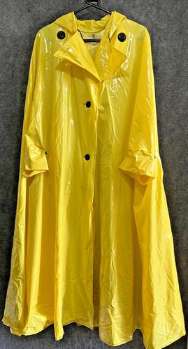Yellow pvc long hooded - pvc,