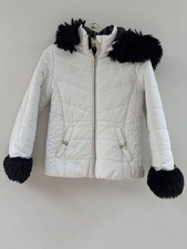 River Island Girls Faux Fur Trimmed Coat Age 9-10 Years