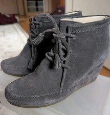Boden Grey Suede Ankle Boots