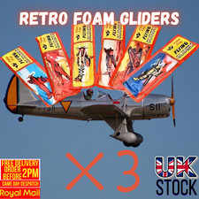 Retro Foam Flying Gliders x3 |